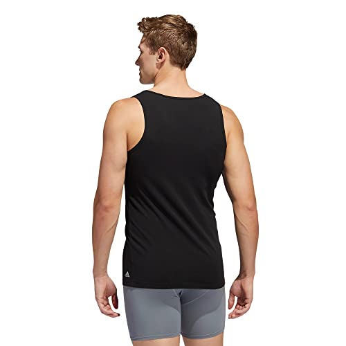 adidas Men's Tank Tops (2-Pack) – Stretch Cotton Undershirt, Soft Breathable Fitted Base Layer2