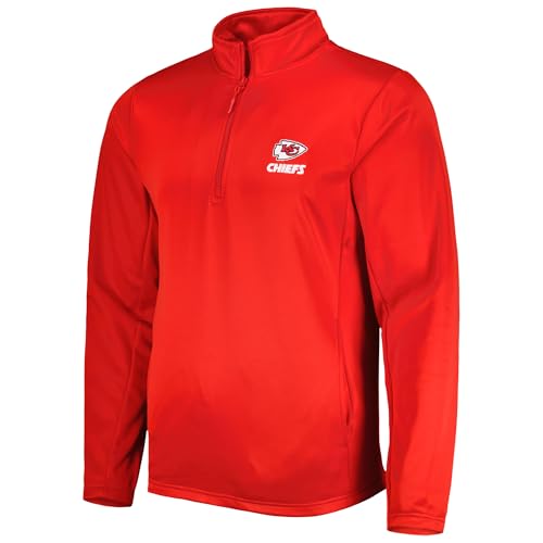 Image of Dunbrooke Men's Royal Buffalo Bills All-Star Tech Quarter-Zip Top