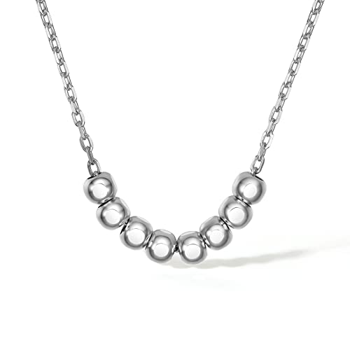 Collier en argent S925 anti-ternissement anti-allergie avec pendentif perlé chic