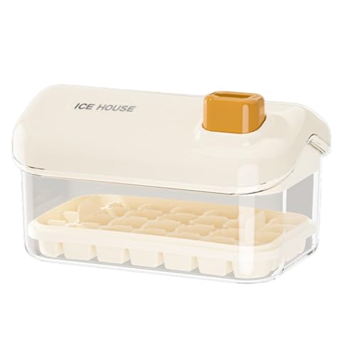 Molde para cubitos de hielo con contenedor blanco