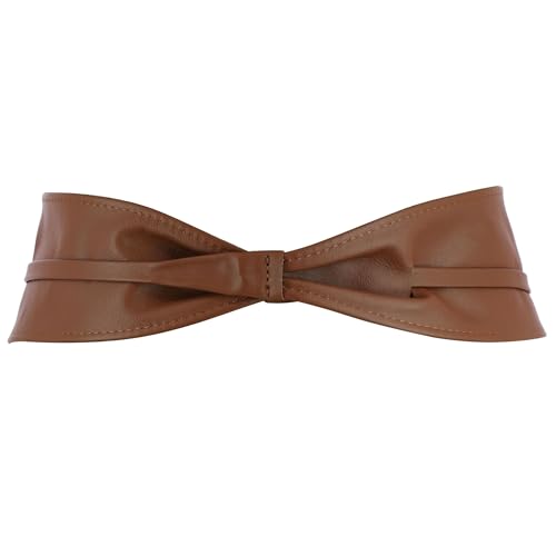 Image of FASHIONGEN - Woman Italian leather Obi belt, CASSIANE