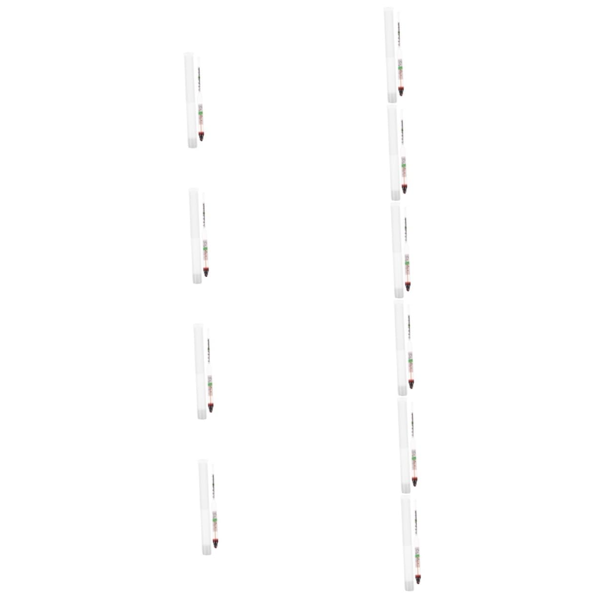 TOYANDONA 10 Sätze Salzgehaltmesser für Meerwasser Hydrometer digital Hydrometer Salzwasseraquarium Aquariensalz Messgerät Meersalz Tank Meerwasserqualitätstester Testkit für Aquarien Glas
