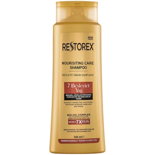 Restorex nährendes Pflegeshampoo mit 7 Ölen nährt & stärkt, glanz & seidig