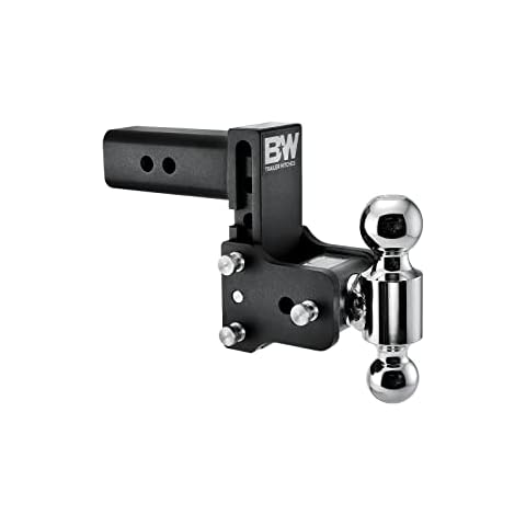 B&W Trailer Hitches Tow & Stow Adjustable Trailer Hitch Ball Mount - Fits 2.5" Receiver, Dual Ball (2" x 2-5/16"), 5" Drop, 18,000 GTW - TS20037B Cover