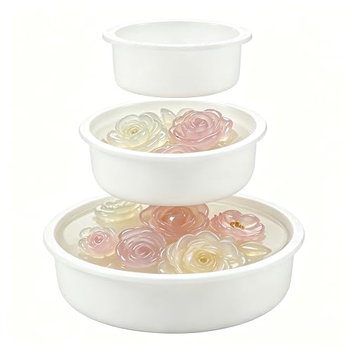 3 Deep Circle Silicone Molds for Resin Large Resin Mold Glossy Deep Round Molds 8x 2 h. 6x 2 h. 4x 2 h Deep Epoxy Resin Molds for Flowers Bouquet Preservation Resin Casting