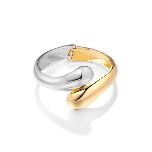 Chunky Gold Cuff Bangle Bracelets For Women Statement Minimalist Thick Gold Hinge Wrist Cuff Bracelets For Women Trendy Jewelry