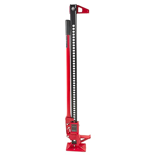 UERST 48 Inch Steel Farm Jack High Lift Ratcheting Off Road Utility, 6000 Lbs (3Ton) Capacity Red - Thumbnail 4