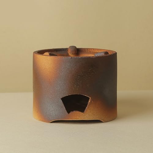 Estufa portátil de cerámica para Barbacoa, Mini Estufa de carbón de Barro, Parrilla Multifuncional para Barbacoa, para 1-3 Personas, Apta para hervir Agua, Ideal para Acampar