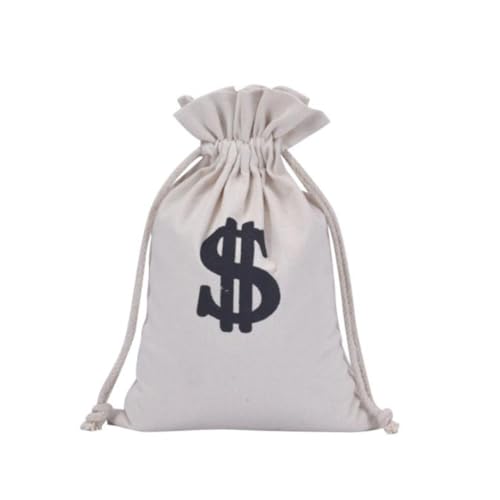Pochettes créatives en tissu blanc lot de 6 petits sacs de rangement à cordon
