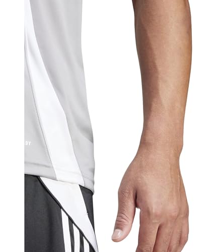 adidas Camisa masculina Tiro 24, Time cinza médio/branco, M