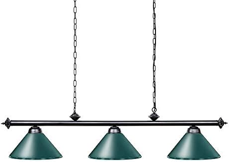 Wellmet Pool Table Light, 59” Hanging Billiard Lights, Adjustable Kitchen Island Lighting Fixture for Billiard Bar Table, Green