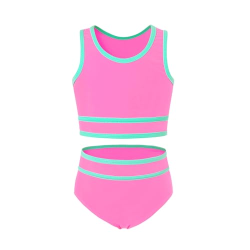 YOUNGER TREE Girls Swimsuit Sleeveless Tankini 2 Piece Bikini Sets Beach Sport Bathing Suit for Toddler Kids Girl
