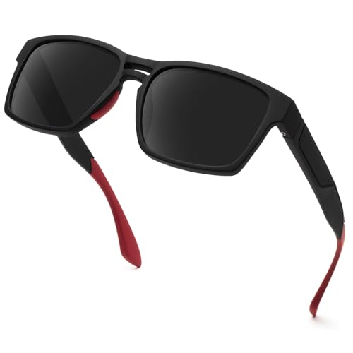 Face Shadow Lunettes de Soleil Homme Polarisées Aviateur Carrées UV400 Unisexe Rétro pour Conduite Pêche Anti Reflets Sunglasses Men Women