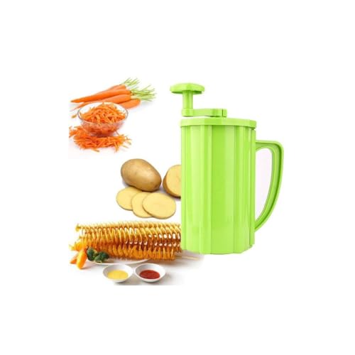 Trade Shop - Macchina Taglia Patate A Spirale Taglierina Multifunzione Per Frutta Verdura