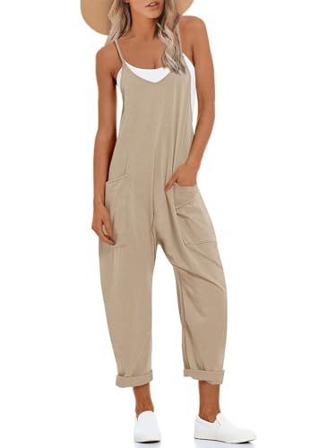 Muchpow Jumpsuits for Women Casual Summer Outfits Jumpers Adjustable Strap Rompers Beach Vacation Trendy Harem Overalls 2026