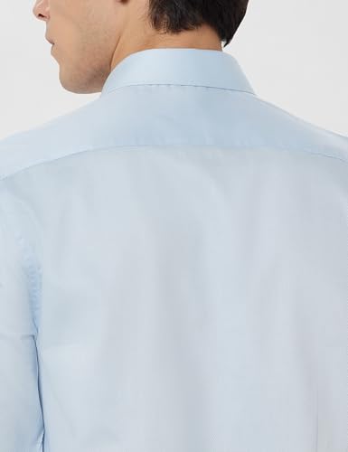 Image of Blackberrys Men Slim Fit Formal Shirt | Premium Cotton Blend | Solid Pattern| Lightweight & Breathable | Wrinkle-Resistant | Office & Business Wear