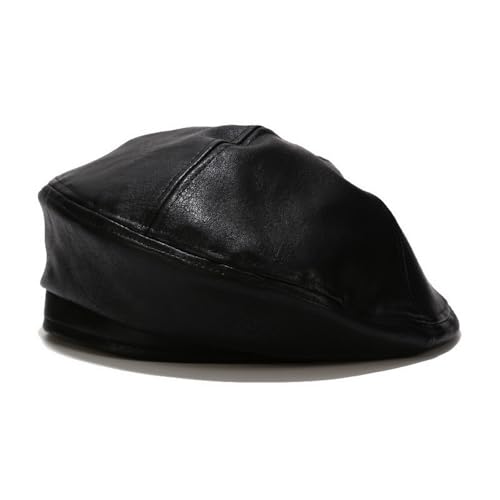 Unisex Fashion Women Men Leather Beret Newsboys Hat Versatile Driving Cabbie Painter Golf PU Caps Black