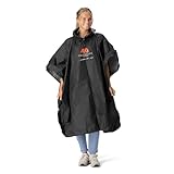 Northwest NASCAR Justin Allgaier Traveller Whiskey Rain Poncho, Water Resistant Hooded Pullover with Mesh Bag, Lightweight Adult Stadium Gear, 44 x 49 in