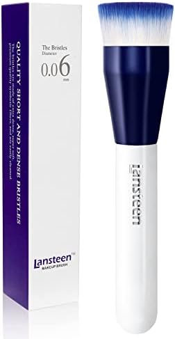 Flat Top Foundation Brush-Lansteen Premium Kabuki Foundation Brush for Liquid Makeup, Cream, Mineral Powder,Blending Buffing Face Make up Tools