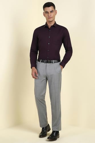 Image of Allen Solly Men's Striped Cotton Blend Formal Shirt | Classic Fit | Crisp Tailored Look | Office, Business & Workwear