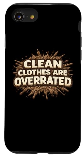 Clean Clothes Are Overrated�_�[�g�o�C�N�o�C�NBMX���C�_�[ �X�}�z�P�[�X iPhone SE (2020) / 7 / 8 �p