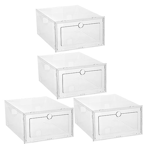 Boîte à Chaussures Empilable Transparente pour Dressing Purifié et Rangement de Baskets
