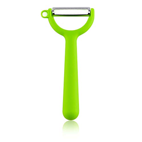 Kochblume Original Sparschäler | Y-Schäler Piranha, Universalschäler, Edelstahl, spülmaschienengeeignet (Limette)