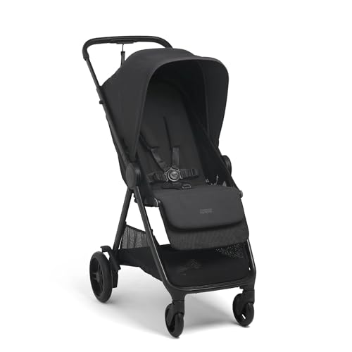Mamas & Papas Libro Poussette de voyage légère, pliable à une main, rangement compact, siège plat, nouveau-né à 4 ans, réglisse