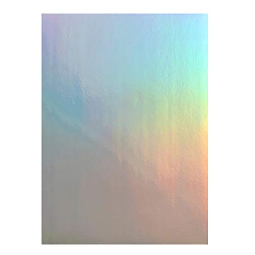 Printable Vinyl Sticker Paper - 20 sheet Holographic vinyl printing paper - Dries Quickly Waterproof Sticker Paper Rainbow Vinyl Sticker Paper for Inkjet/Laser Printer