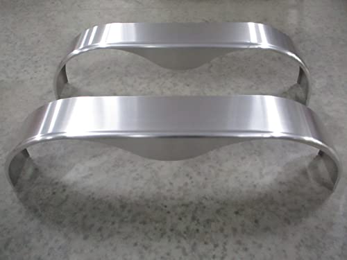(2) Tandem Teardrop Smooth Aluminum Cargo Trailer Fenders 66