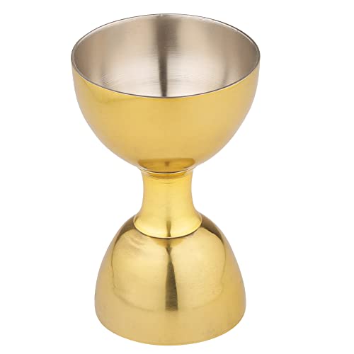 Image of Anything & Everything Stainless Steel Premium Peg Pourer Jigger Cup, Alcohol Whisky Wine Cocktail Shot Glass Perfect for Home Bar Double Side Tool (Gold)