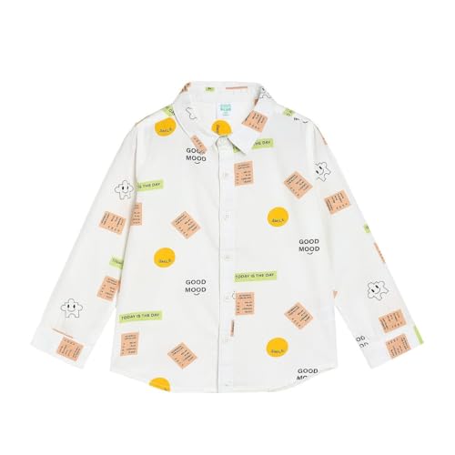 Image of miniklub Boys Collar Long Sleeve Knitted Cotton T-Shirt (Multi Color)