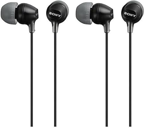 Sony MDR-EX15LPB geschlossene In-Ear-Kopfhörer schwarz (Packung mit 2)