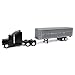 ERTL 1/64 Black Semi Truck with Cattle Trailer and Cattle 45967