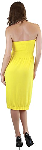Image of ToBeInStyle Women's Strapless Cover Up Tube Dress Beach Summer Bandeau Flowy