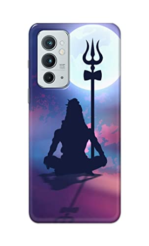 Image of Printed Hard Back Cover Case for OnePlus 9RT 5G Back Cover (Lord Shiva) -1302