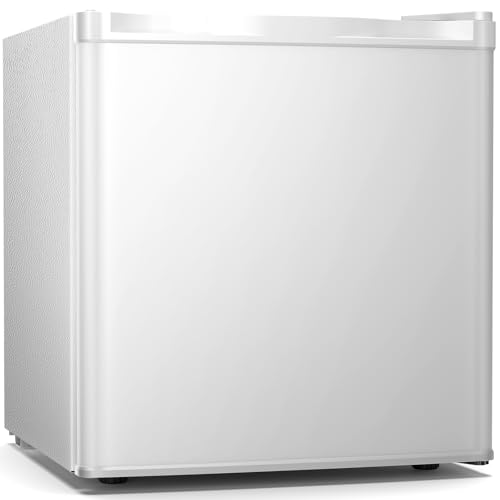 Image of Antarctic Star 1.7 Cu.Ft Compact Refrigerator with Freezer,Adjustable Thermostat,Removable Glass Shelf,Single Reversible Door Mini Fridge for Bedroom,Office,Dorm,White