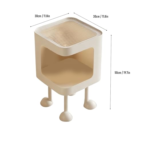 Petite table d'appoint chambre avec étagère pour ranger vos livres - 4