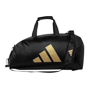adidas Combat Sports 2-in-1 Training Sports Equipment Duffel Bag – Black Gold – Large