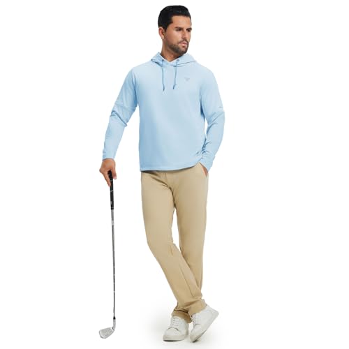Image of M MAELREG Hoodies for Men Golf Fleece Hooded Sweatshirts Dry Fit Athletic Lightweight Casual Midlayer Mens Hoodies Pullover