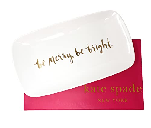 kate-spade-new-york-Arbor-Village-Be-Merry-Be-Bright-1375-in-Hors-DOeuvre-Tray-White-Gold kate spade new york Arbor Village Be Merry Be Bright 1375 in Hors DOeuvre Tray White Gold