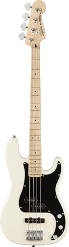 Squier by Fender Affinity Series Precision, Bajo Eléctrico, Diapasón de Arce, Blanco Olímpico, Incluye cursos virtuales gratuitos en Fender Play
