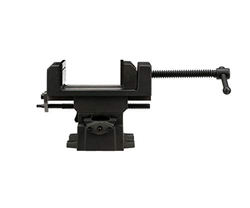 image for HHIP 3900-2704 Heavy Duty Cross Slide Vise, Metric Dial, Base is 8