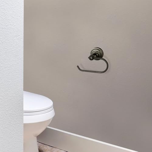 Image of Design House Calisto Toilet Paper Holder, Premium Brass & Zinc, Single Post, Wall-Mount, Fits Extra Large Rolls, Easy Installation, Oil Rubbed Bronze, 25.9 in. L x 3.5 in. H x 1.8 in. D, 558668 | Wall Mount, Transitional, Zinc, Hardware, 538447