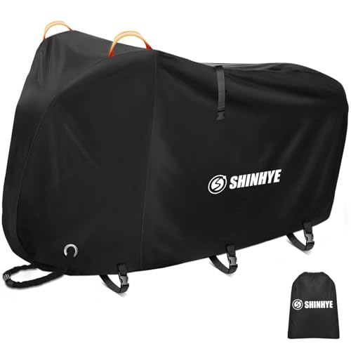 Funda para Bicicleta Impermeable ShinHye 600D Heavy Duty, Tamaño L para 1 Bicicleta
