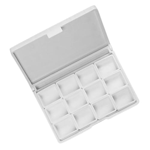 Watercolor Paint Box with Lid 12 Well Paint Case Paint Mixing Tray Travel Acrylics Paint Storage Box