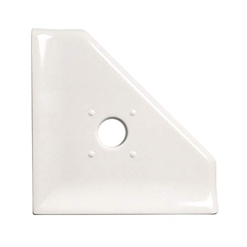 5 inch Shower Caddy Soap Dish - Polished White Corner Soap Tray Bathroom