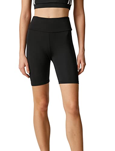Leggings de las mujeres Koton biker de tiro alto mallas cortas negras