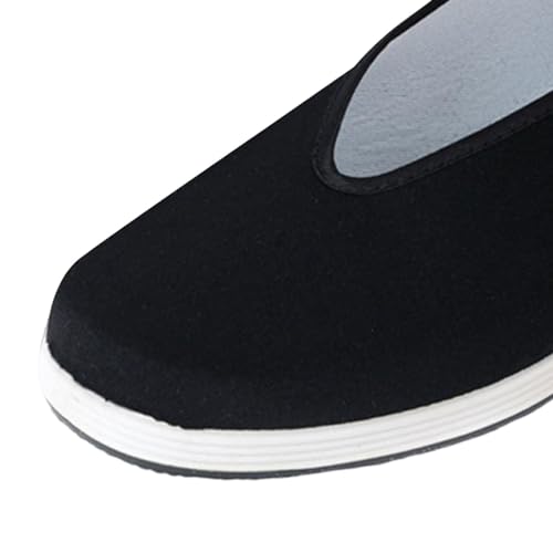 Kung Fu Shoes for Men and Women, Canvas Martial Arts Shoes with Rubber Sole, Breathable Anti Slip Tai Chi Training Shoes2