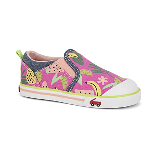 See Kai Run, Italya Sneakers for Kids, Hot Pink Tropical, 4